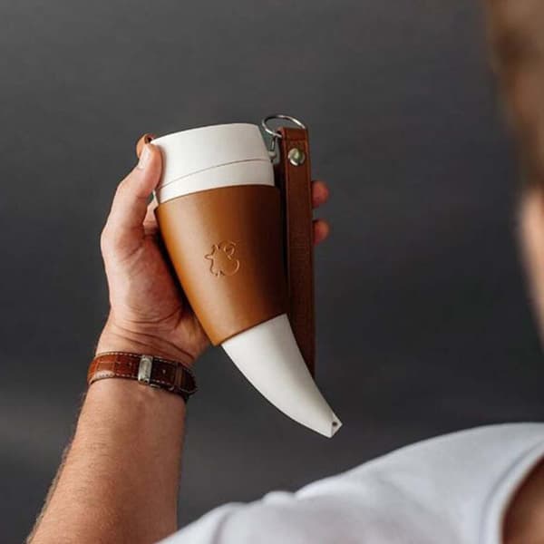 Geitehorn Rustfritt Stål Kaffe Isolasjon Termos Flaske Reisekopp Vannflaske