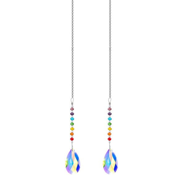 2 Pack Teardrop Crystal Sun Catcher Crystal Prism Riipus