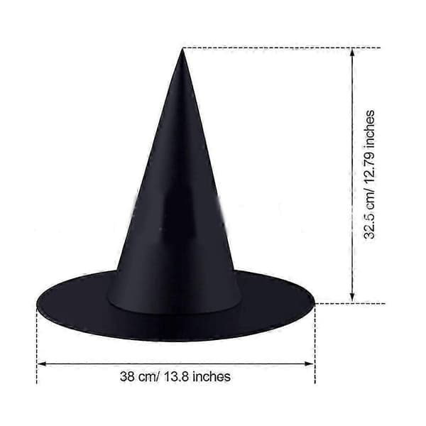 10-pak heksehatte Halloween sort heksehængende hat sort hat heksehat Halloween julefest kostume tilbehør A