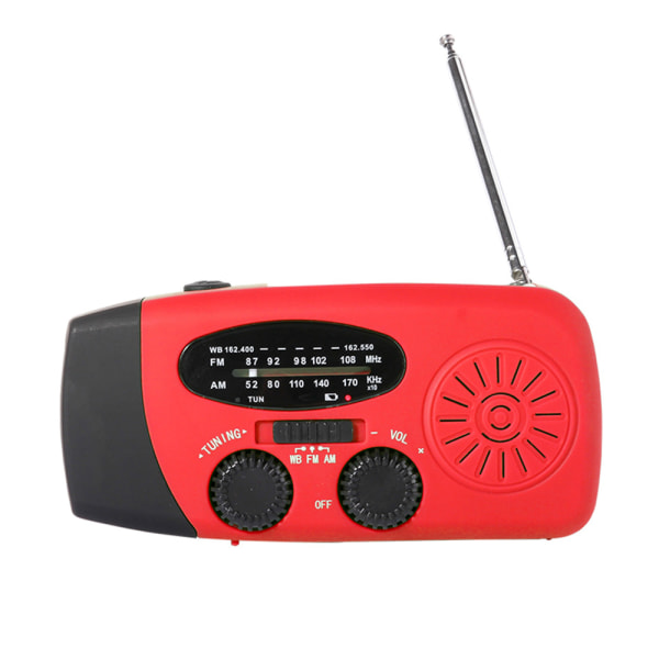 Hätäkäsikammen radio LED-taskulamolla, AM/FM NOAA