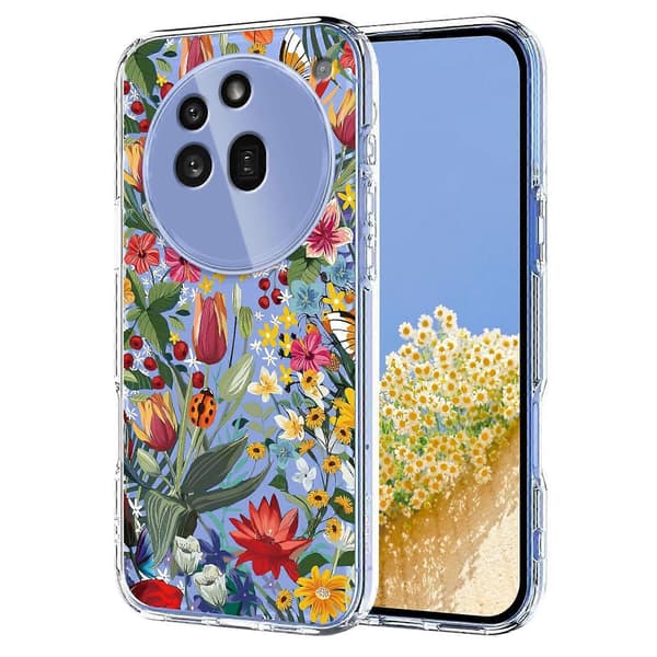 Blommönster Målat TPU-telefonfodral för Nothing Phone 3a Pro