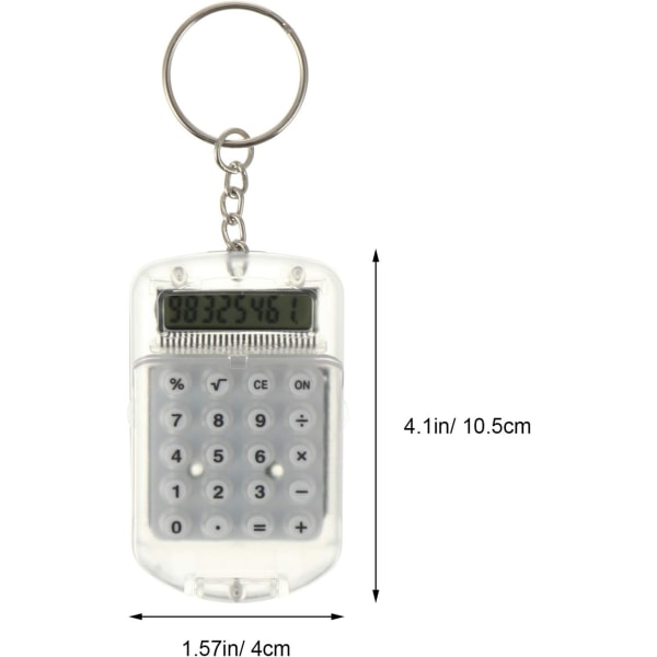 3 st Mini Kalkylator Nyckelring Bärbar Fick Elektronisk