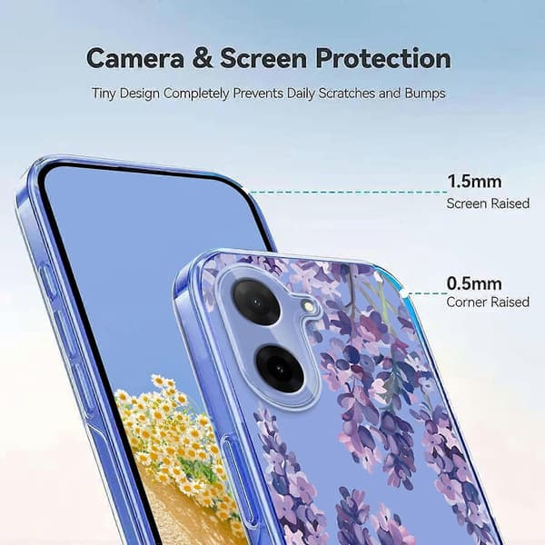 Blommönster Målat TPU-telefonfodral för Redmi A5 4G 171,7 mm / Poco C71 4G