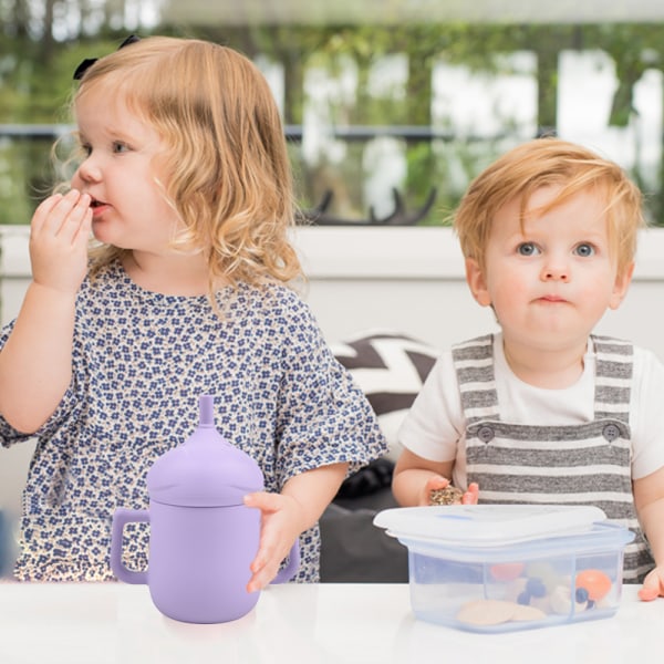 Silikone Sippy Cup med blød tud, spildsikker låg, skridsikker