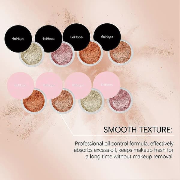 Utjevnende Setting Ansiktspudder Concealer Contouring Løst Puder for Kvinner A