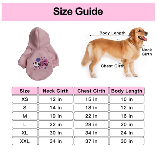 Kæledyrstøj Fleece pink hættetrøje hundetøj