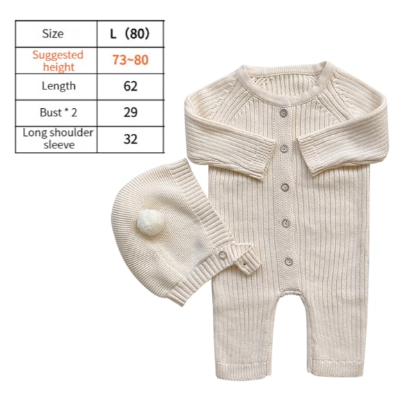 Baby's autumn and winter sweater Long one-piece baby's knitting