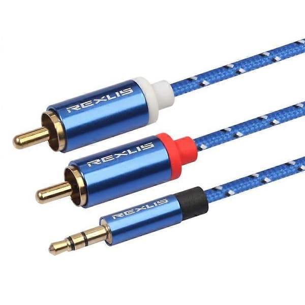 Lydkabel 0,5/1/1,8/3/5/10/15m RCA lydkabel 2RCA hann til 3,5 mm jack til 2 RCA
