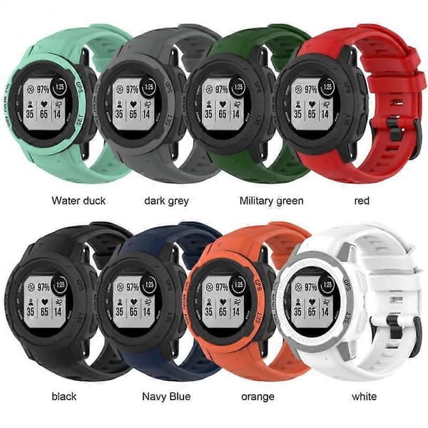 20 mm silikonrem til Garmin Instinct 2S åndbar udskiftningsrem