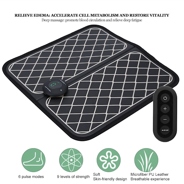 EMS Fodmassager Elektrisk Massagepude Muskelstimulator Formende Benpuder Sundhedspleje