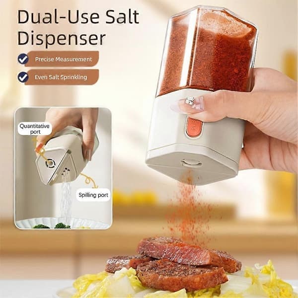 Multifunksjonelle salt- og pepperbøsser i solid glass for kjøkken, grill og utendørs matlaging A