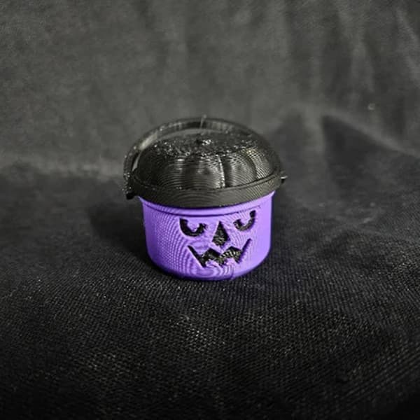 Græskar Mini Kurv Bærbar Græskar Slikbeholder med Låg til Trick or Treating A