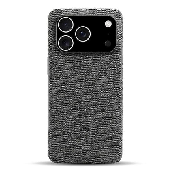 Kompatibel med iPhone 17 Pro Mobilskal Tygtextur Anti-Rep Skyddande PC Baksida A