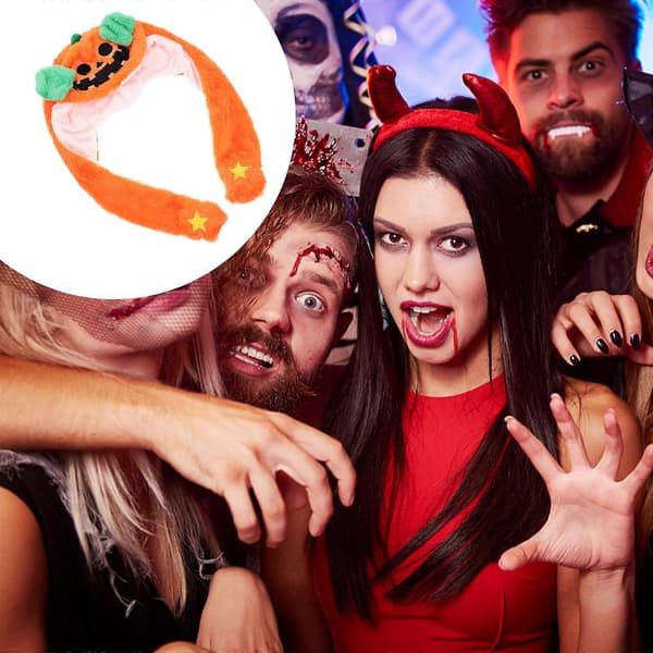 Orange Halloweenhatt för festlig dekorativ öronrörlig hatt A