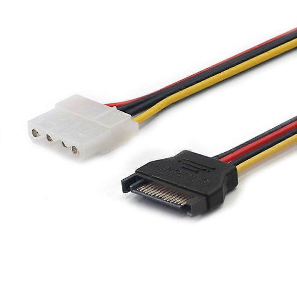 15-bens Sata han til Molex Ide 4-bens hun adapter forlængerstrømkabel til computer