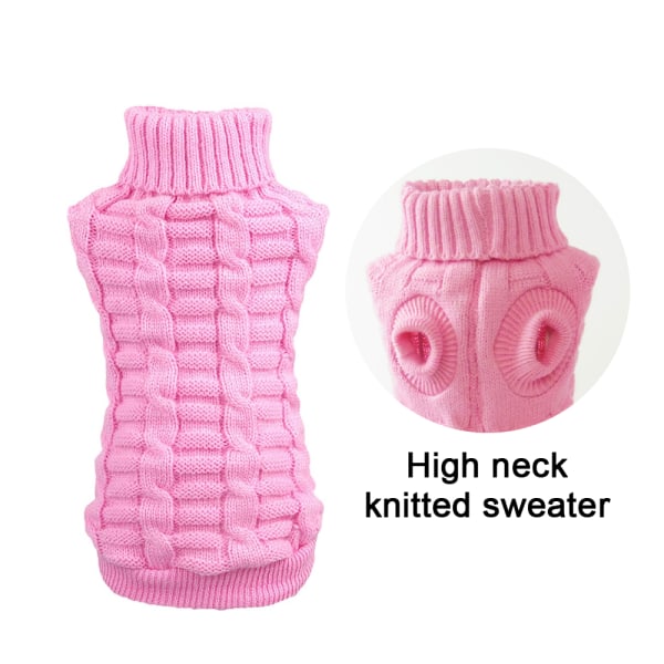 Knitted Braid Plait Turtleneck Sweater Neuleet Ulkovaatteet