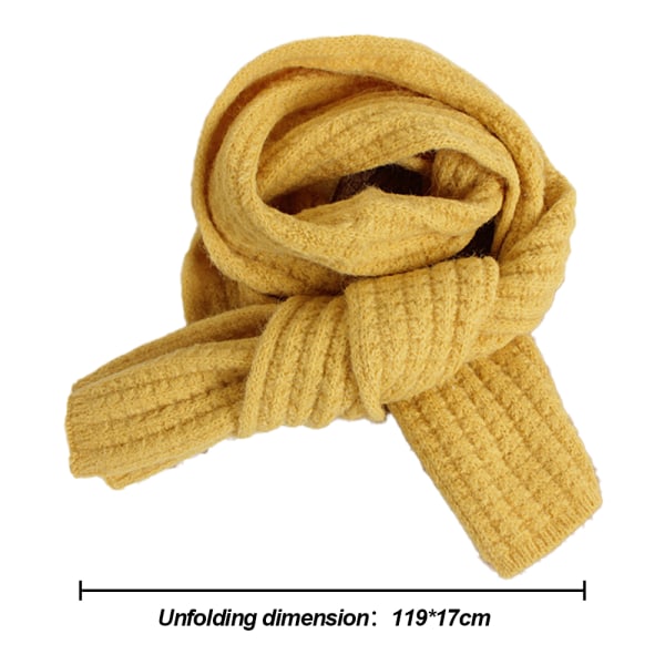 Preppy enkel enfärgad stickad scarf för barn