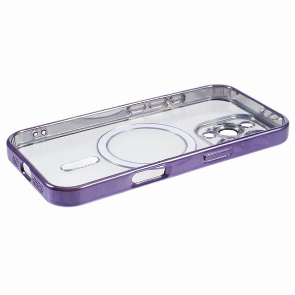 För iPhone 16 Pro Magnetiskt Skal Mjukt TPU Galvaniserat Telefonfodral med Linsfilm
