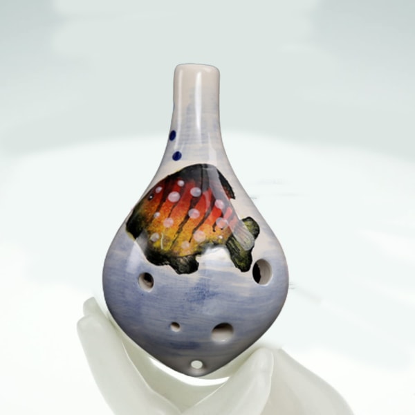 6-hulls Ocarina,Alto C,glasert keramikk