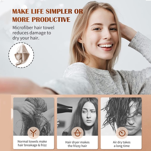 Hiusten kuivausturban pyyhkeet pitkille hiuksille Nopea kuivatus Hiusten kierto