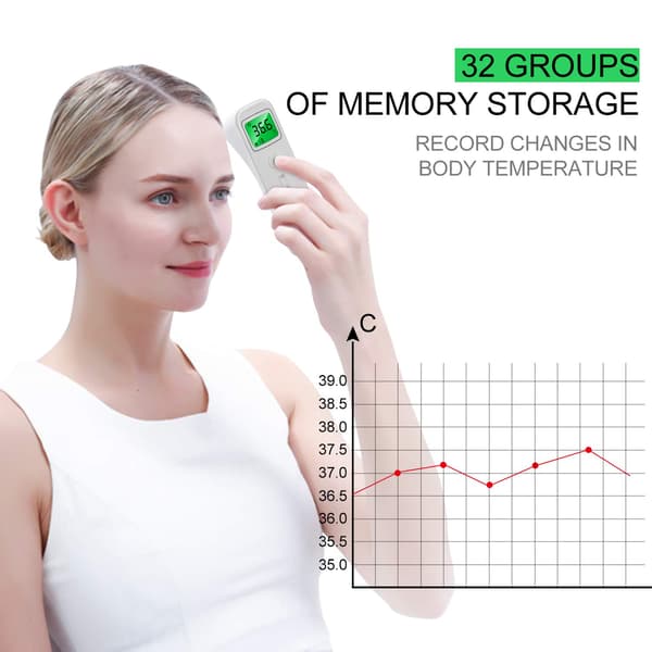 Infraröd frontaltermometer, kontaktlös digital termometer med LCD-display, medicinsk febertermometer för spädbarn, barn, vuxna