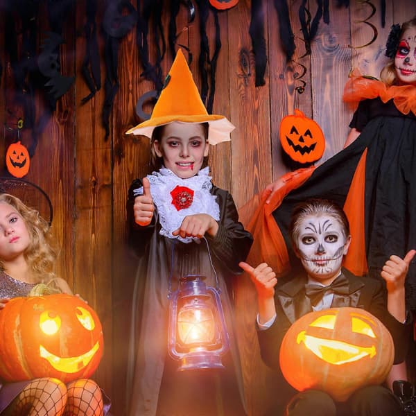 Halloween Pumpahatt för att bära Halloween Kostymtillbehör Orange A