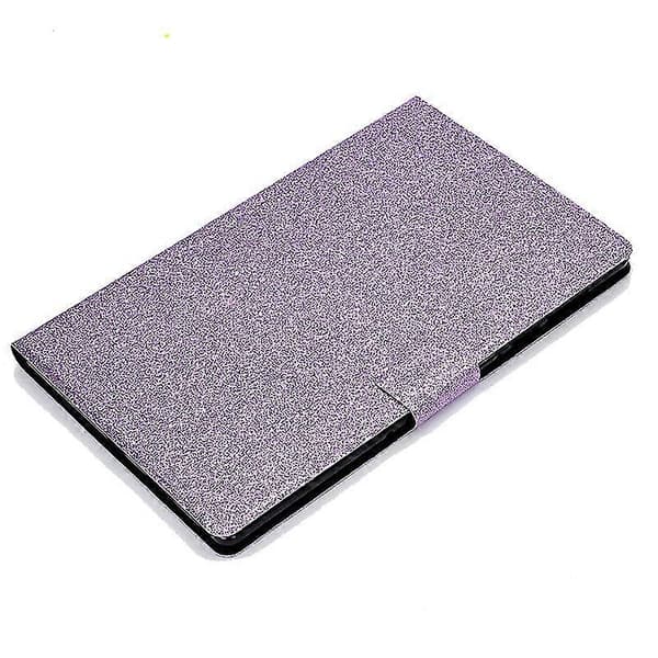 Stativfodral för Samsung Galaxy Tab A9, Glitter PU-läder med kortplatser surfplattefodral (lila)