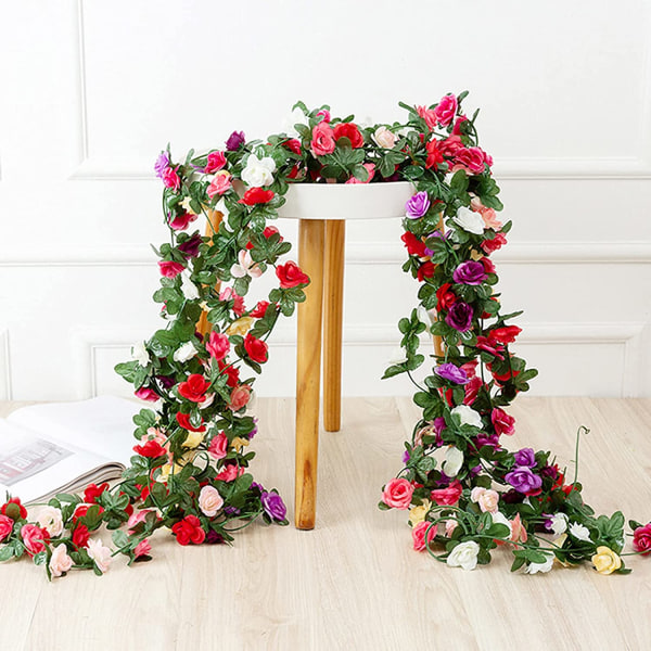 3 st konstgjorda blomsterrankor, bröllopsbåge slingrande