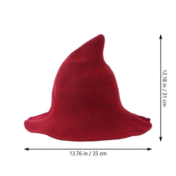 Häxhatt Halloween-dekoration Utomhus Bordeaux 31x35cm Klassisk Halloween-stil 1 st A