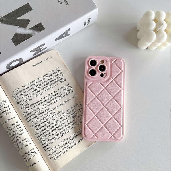 Etui til iPhone 13 Pink Diamantmønster Anti-fald No9256
