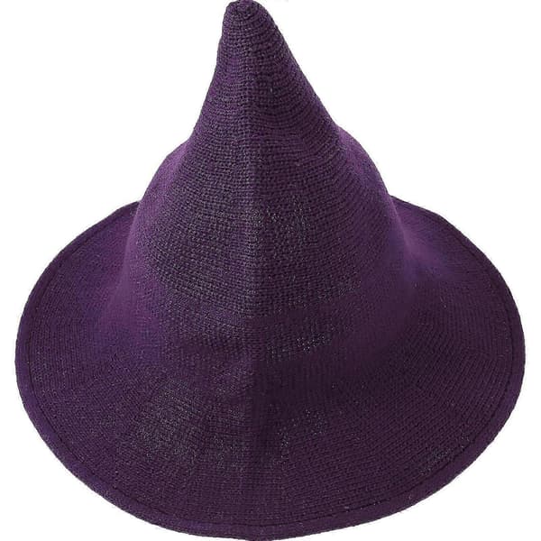 Halloween utendørsdekorasjon lilla bærbar heksehatt A
