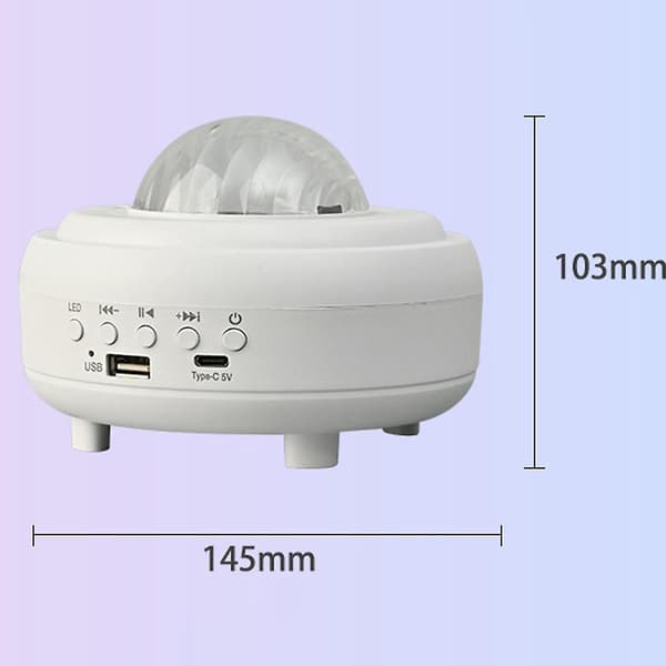 Bluetooth-kontrol projektionslys med flere lyseffekter til jul A