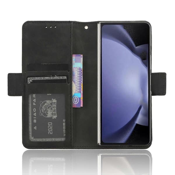 Til Samsung Galaxy Z Fold6 5G Etui Flere Kortpladser Læderpung Foldbart Telefoncover