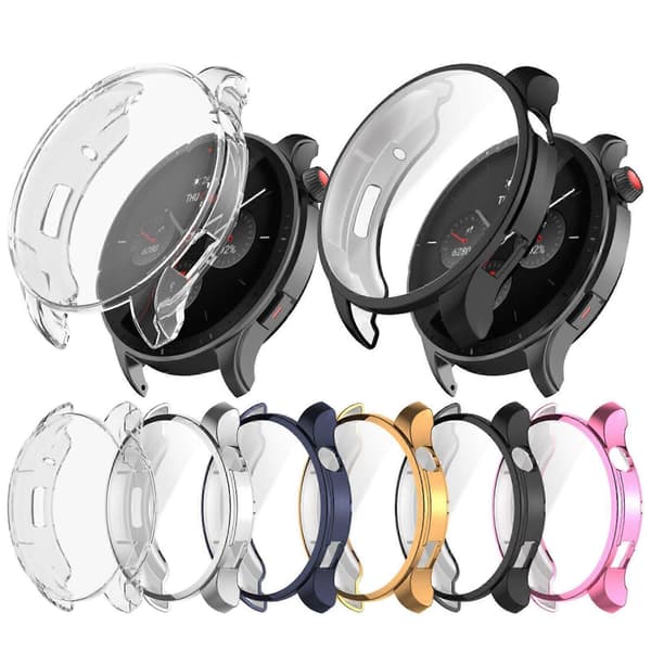 2023 NYTT TPU Heltäckande Skyddsfodral för Amazfit GTR 4/GTS 4 Klockskal Skydd (GTR4 Rosa)