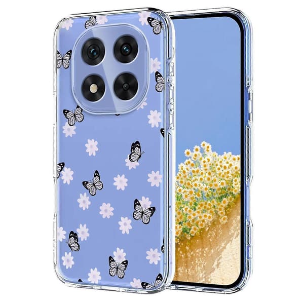 Blomstermønster malt TPU-telefondeksel til Redmi Note 14 Pro 4G