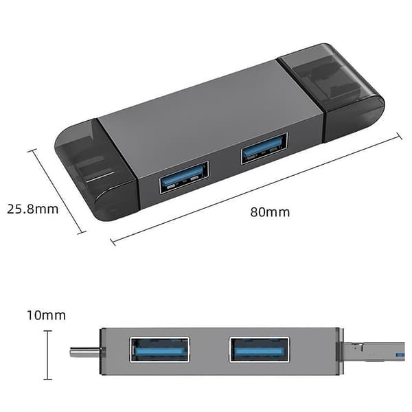USB3.0 kortlæser i aluminiumslegering, holdbart højhastighedskortlæsningsværktøj til Android-telefoner og computere A