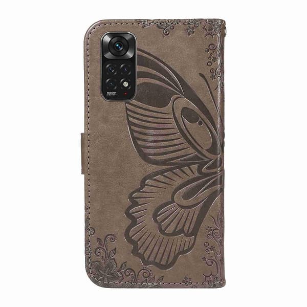 Læder telefoncover til Xiaomi Redmi Note 11 4G / 11S Grå