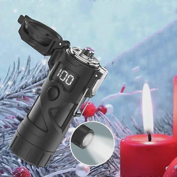 Vanntett multifunksjonell buetenner USB elektrisk vindtett flammeløs tenner Flott gaveidé til pappa A