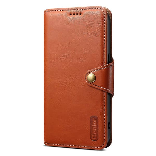 DENIOR För iPhone XS Max Fodral Plånboksställ Läder Telefonfodral Skydd A