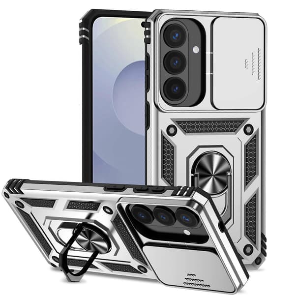 Til Samsung Galaxy S26+ Deksel PC + TPU Telefondeksel med Linsebeskyttelse og Støtte A