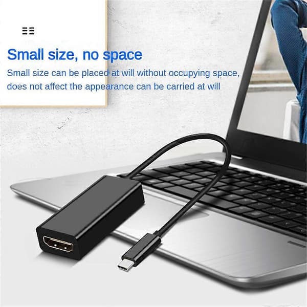 För telefon Android Typ C till HDMI USB 3.1-kabeladapter 4K HD TV-videokonverterare