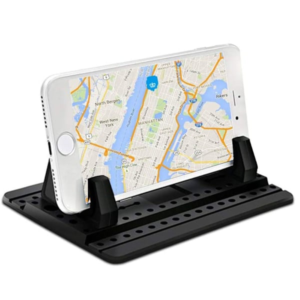 Car Cell Phone Holder With Vent Brush, Universal Silicone Car Cell Phone Holder Anti-Slip Vehicle Cell Phone Gps Mounting Mat