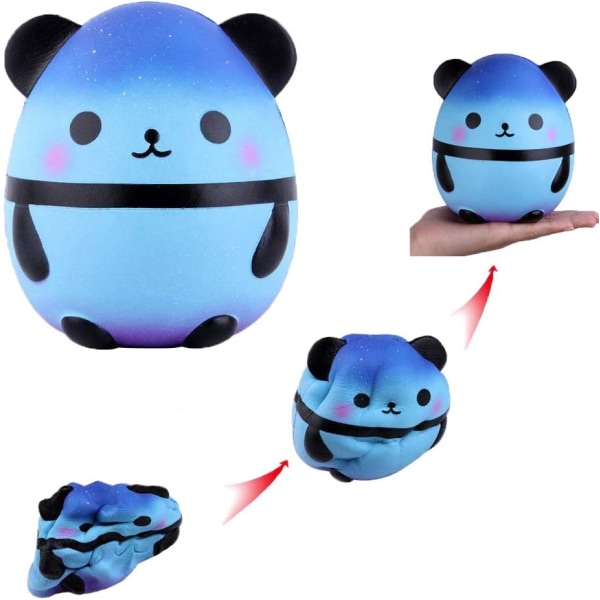Panda Egg Galaxy Jumbo Långsamma steg Klämleksak Stress Kawaii-leksak för barn Vuxna