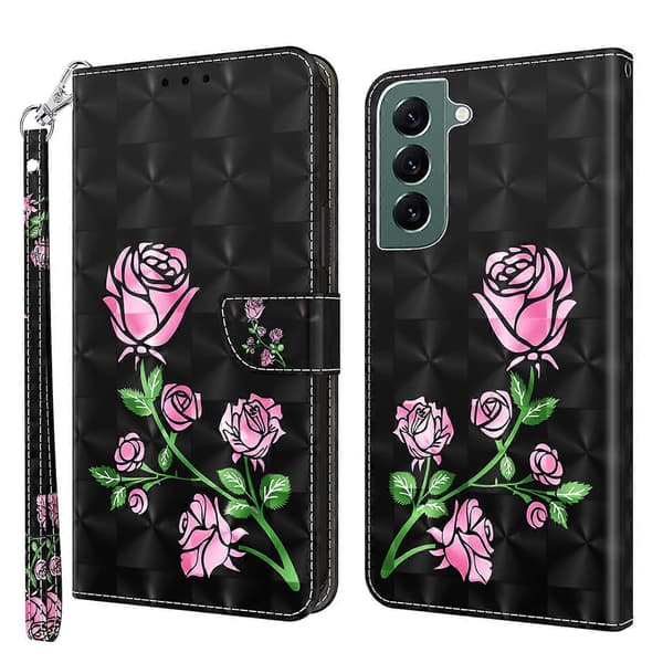 För Samsung Galaxy S22 5G 3D Målat Läderfodral