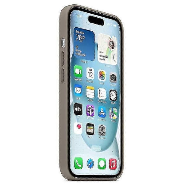 Skal för iPhone 15 Kompatibelt med Magsafe Flytande Silikon Baksida [Induktionspopup] - Mi (Grå)