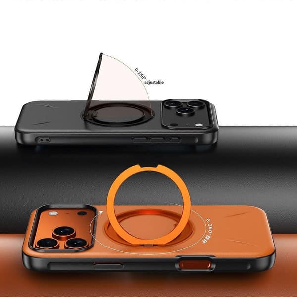 iPhone 17 Pro Max magnetisk deksel med støtte i TPU PC-telefonbakdeksel (blå)