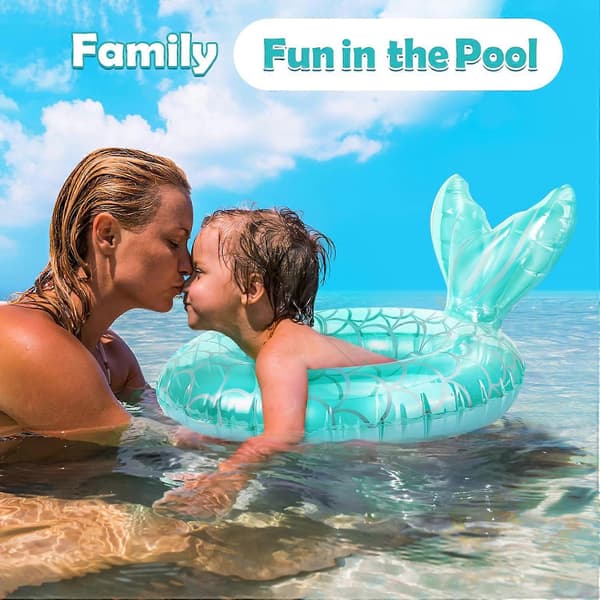 Uppblåsbara badringar, poolbadring, flytring, sommarvattenlek, strandfest, poolleksaker för barn A