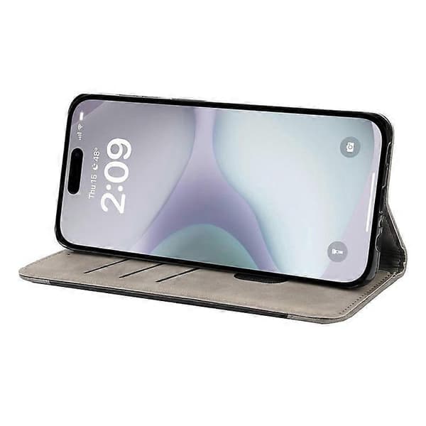 Kompatibel med iPhone 16 Plus Fodral PU Läder Stötsäkert Skydd Plånboksfodral A