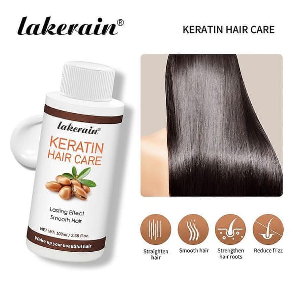 Keratin hårrettingskrem, hjemmebehandling for krus og glatting, 100 ml A