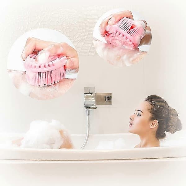 2025 Silikone Kropsskrubber Loofah - Sæt med 3 bløde eksfolierende kropsbadebruser skrubber Loofah børste til A